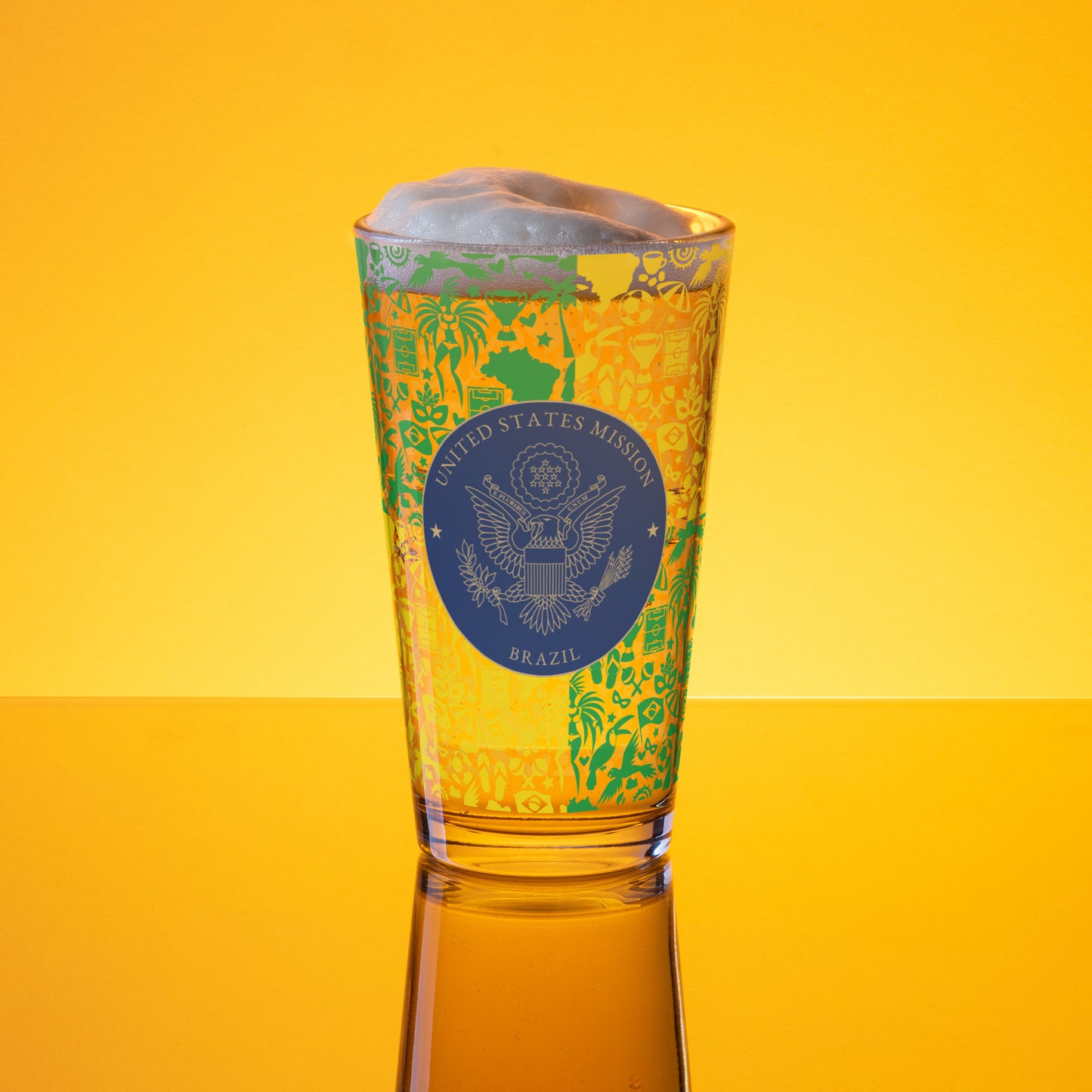 Shaker Pint Glass: Brazil