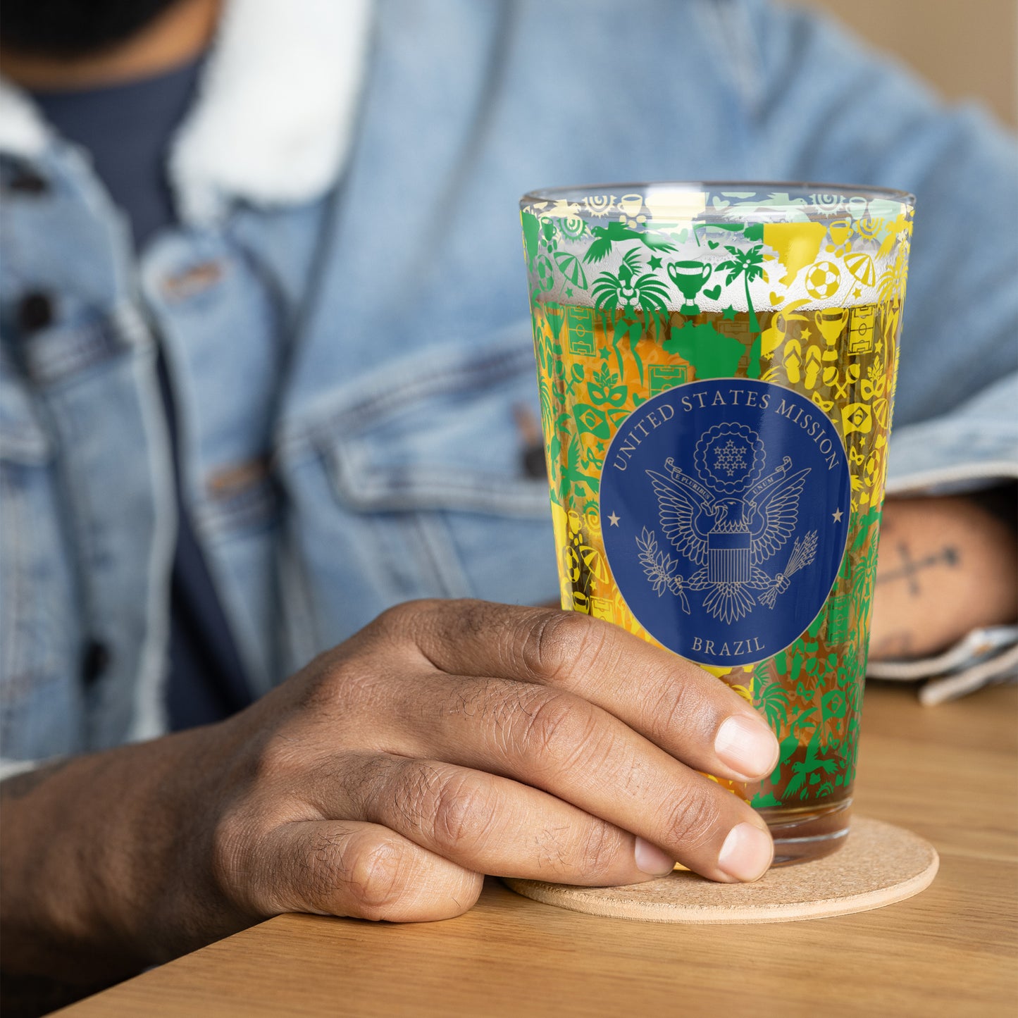 Shaker Pint Glass: Brazil