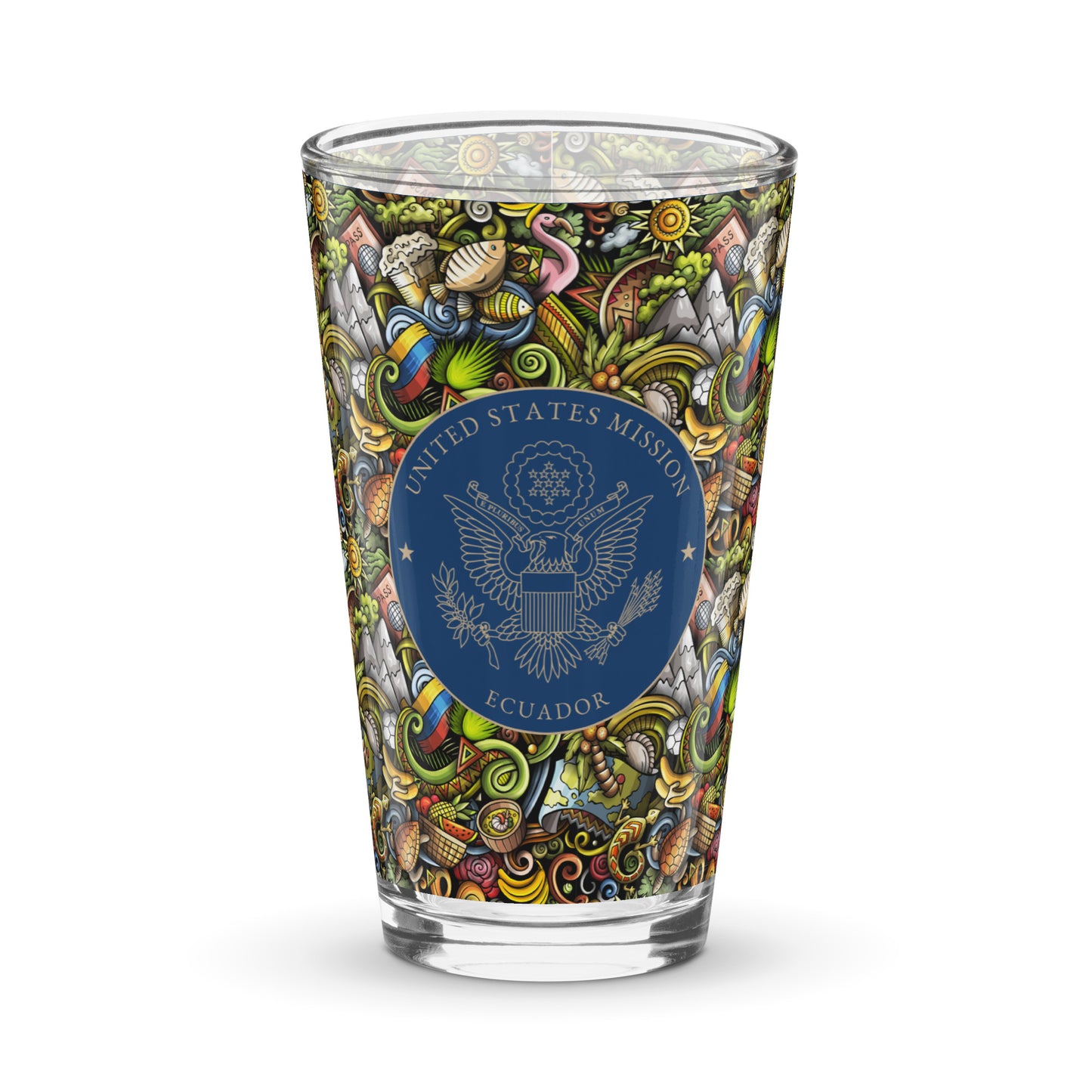 Shaker Pint Glass: Ecuador