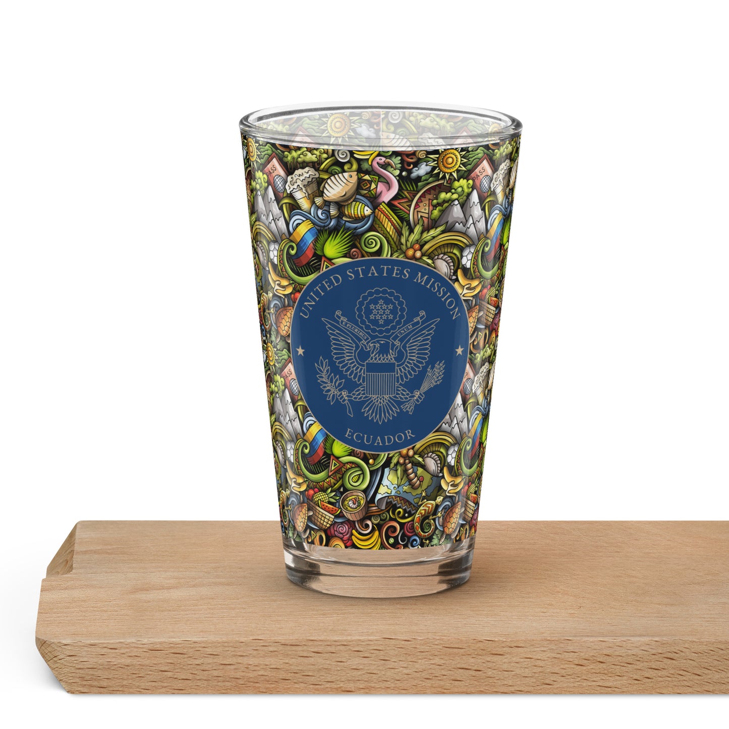 Shaker Pint Glass: Ecuador