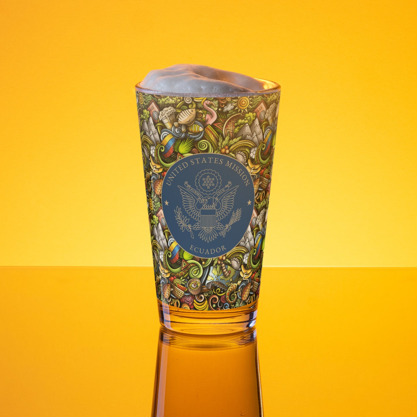 Shaker Pint Glass: Ecuador