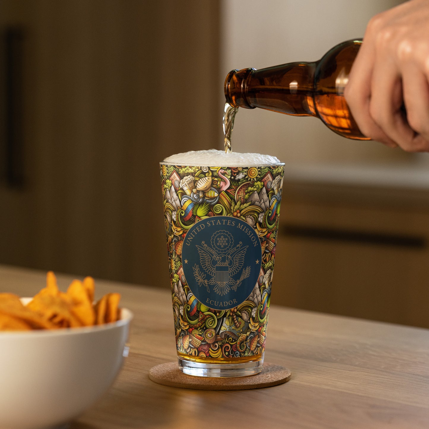 Shaker Pint Glass: Ecuador