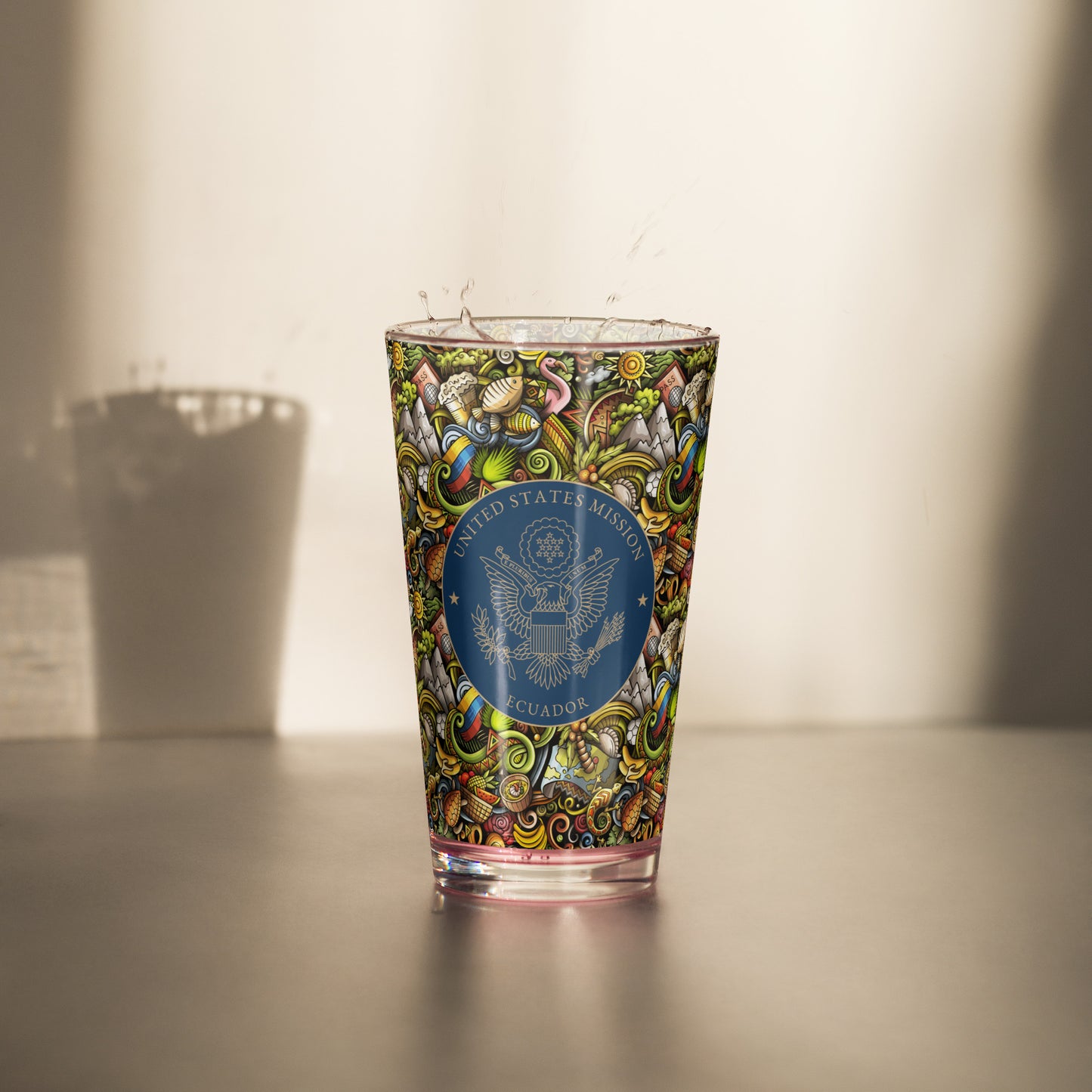 Shaker Pint Glass: Ecuador