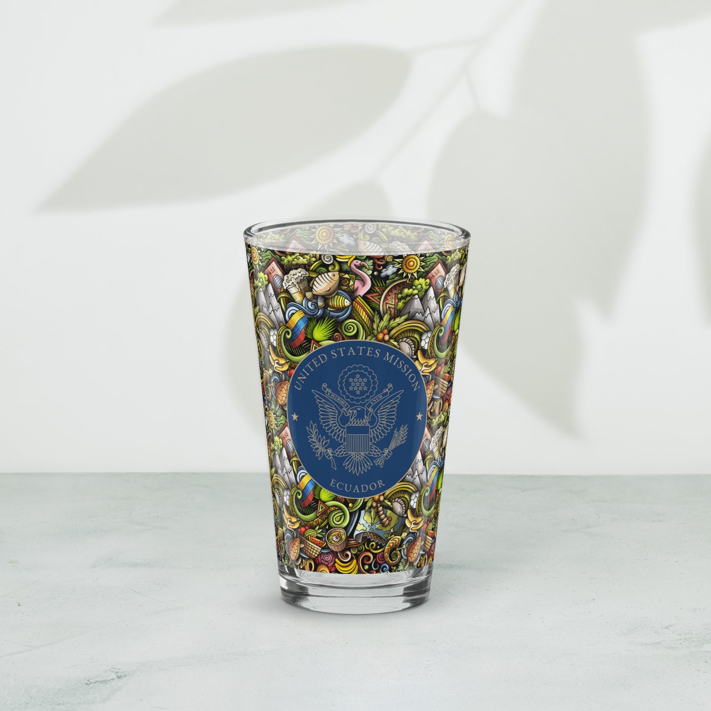 Shaker Pint Glass: Ecuador