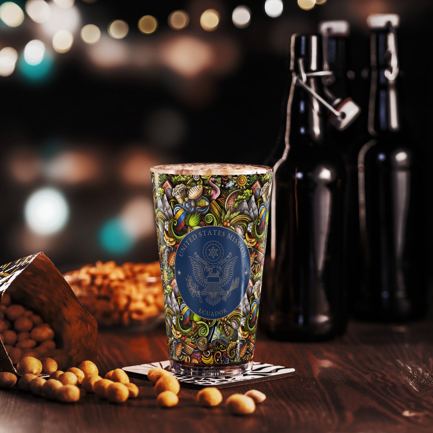 Shaker Pint Glass: Ecuador