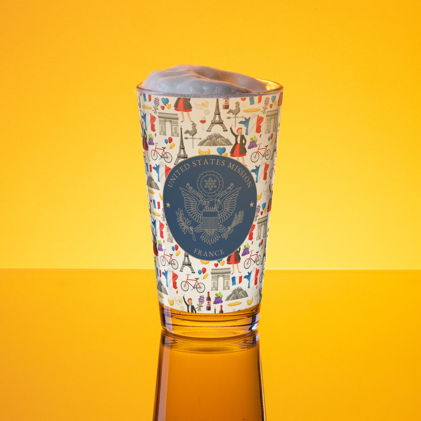 Shaker Pint Glass: France