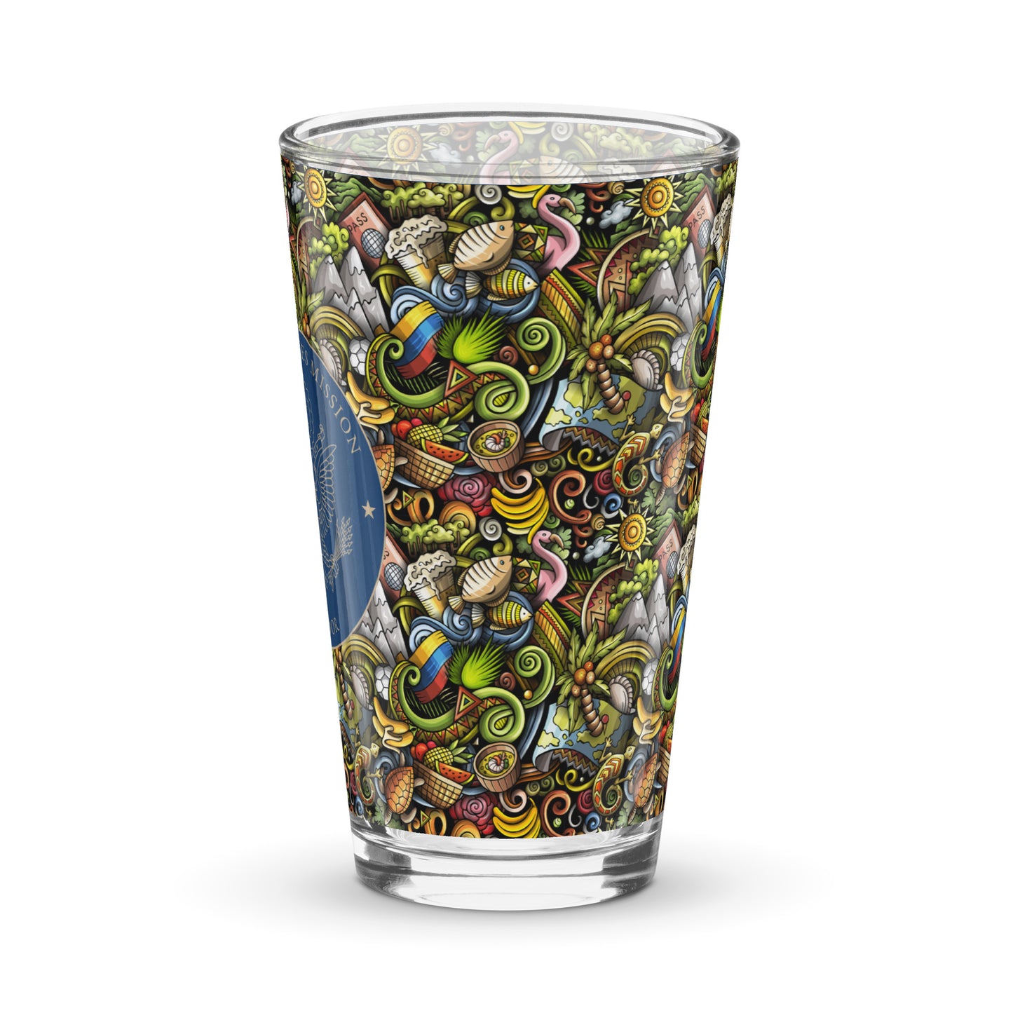 Shaker Pint Glass: Ecuador