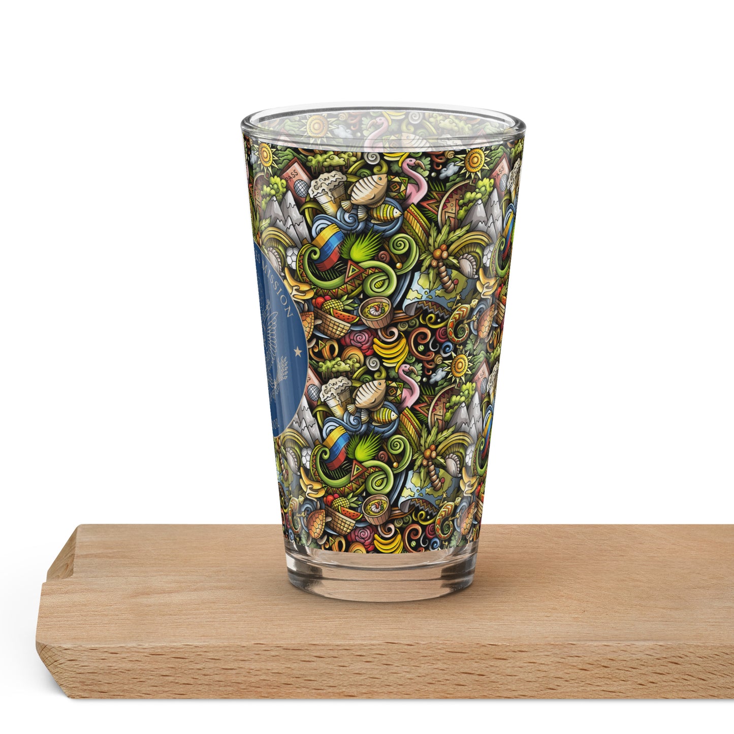 Shaker Pint Glass: Ecuador