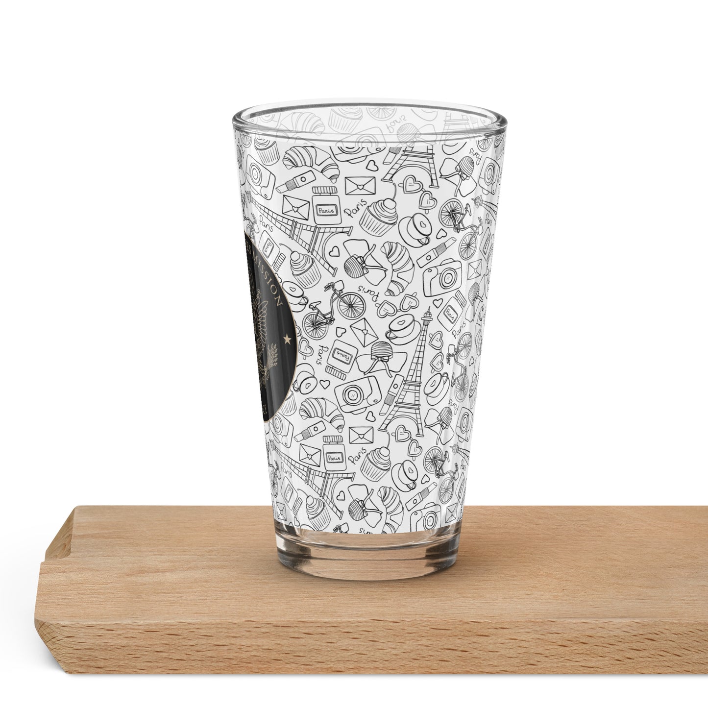 Shaker Pint Glass: France