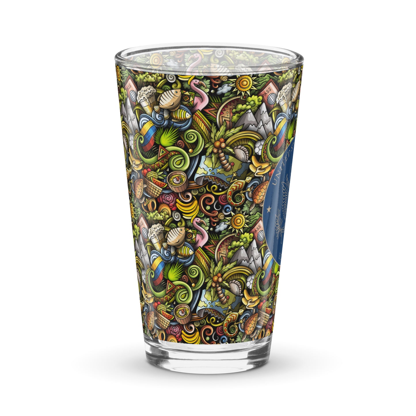 Shaker Pint Glass: Ecuador