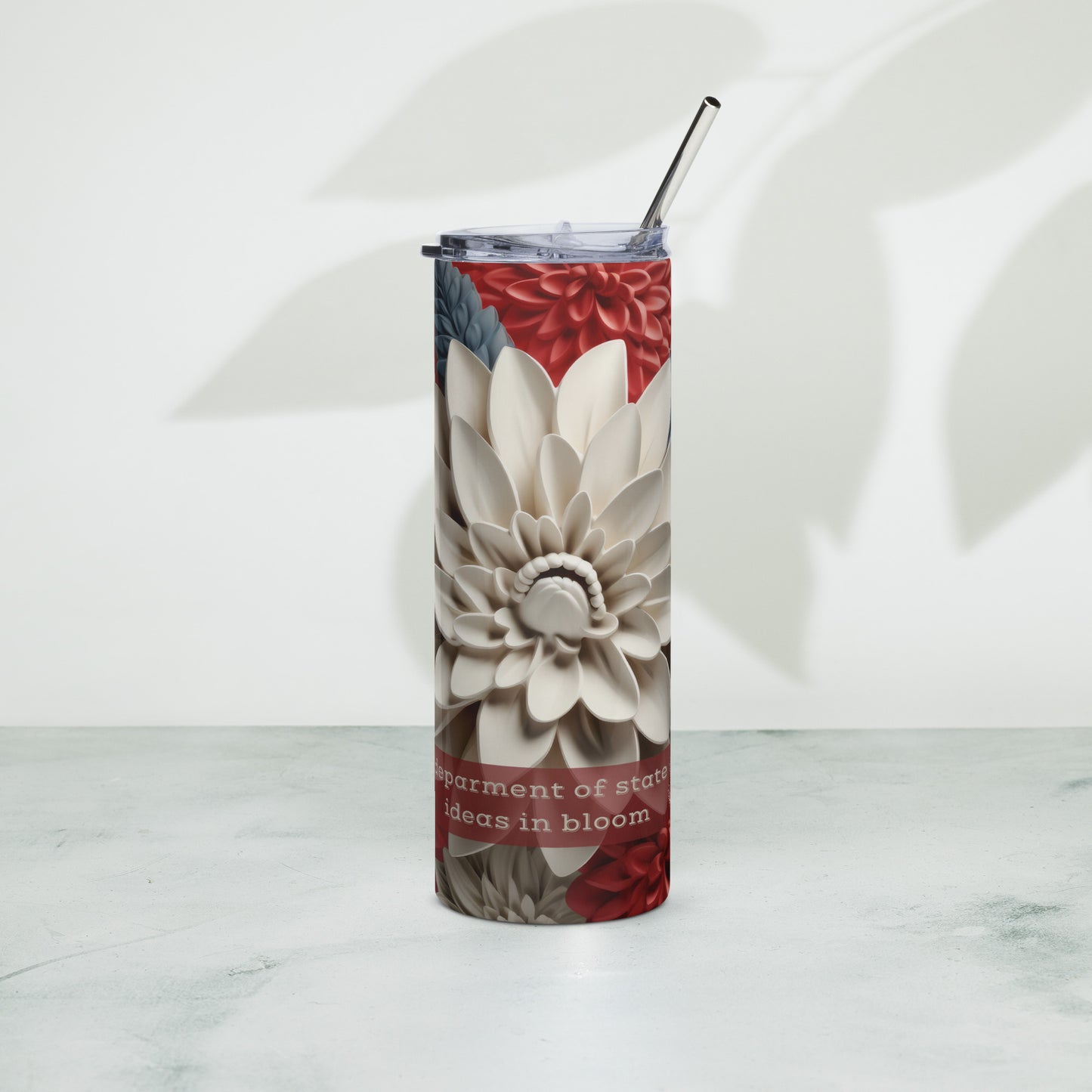 3D Flowers and Blooms Stainless Steel Tumbler: Global