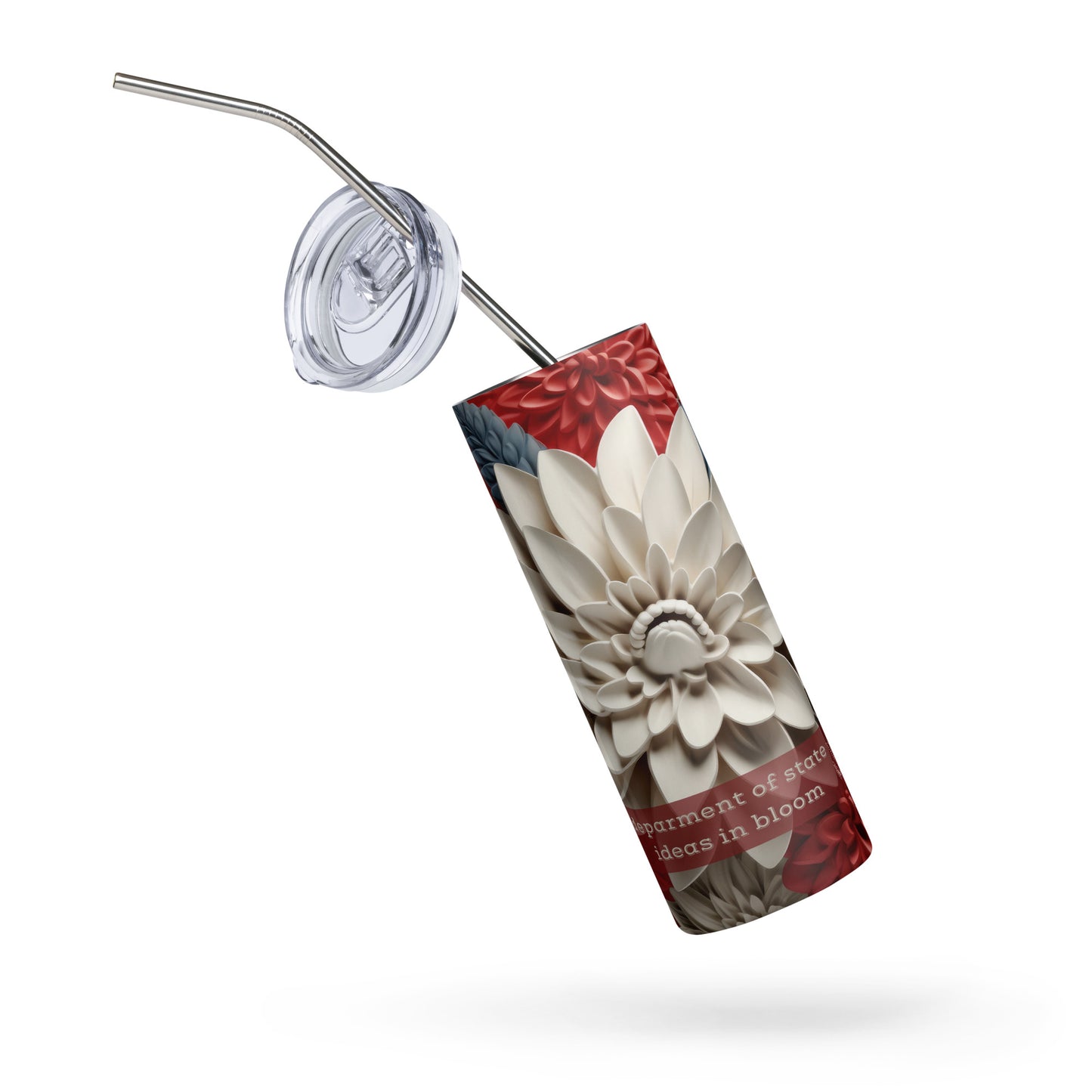 3D Flowers and Blooms Stainless Steel Tumbler: Global