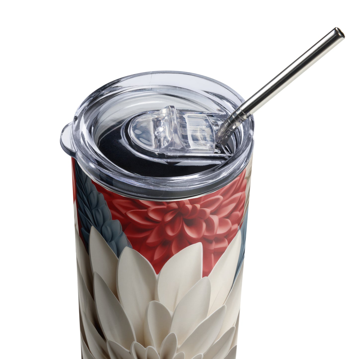 3D Flowers and Blooms Stainless Steel Tumbler: Global