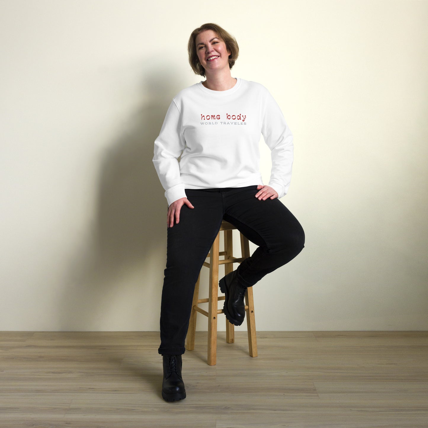 Embroidered, Organic Sweatshirt: Global