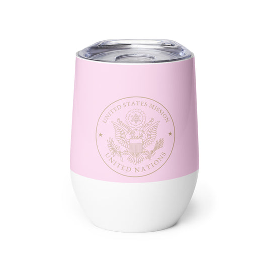 Chic, Pink Wine Tumbler: UNITED NATIONS