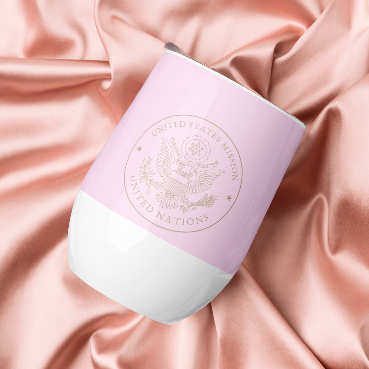 Chic, Pink Wine Tumbler: UNITED NATIONS