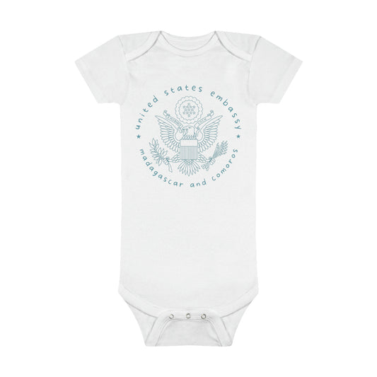 Madagascar and Comoros Onesie® Organic Baby Bodysuit: Madagascar and Comoros Large Seal