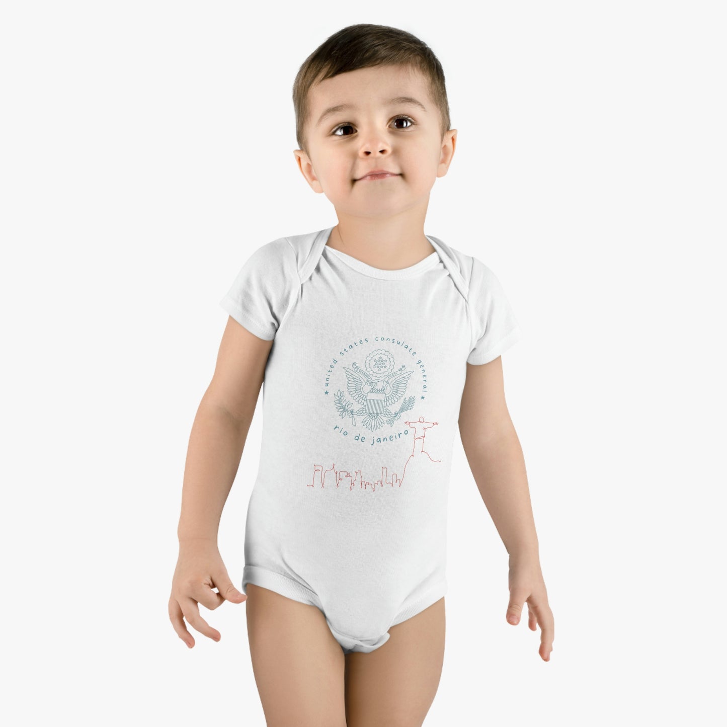 Onesie® Organic Baby Bodysuit: Rio de Janeiro, Cristo Redentor