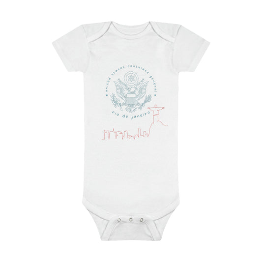 Onesie® Organic Baby Bodysuit: Rio de Janeiro, Cristo Redentor