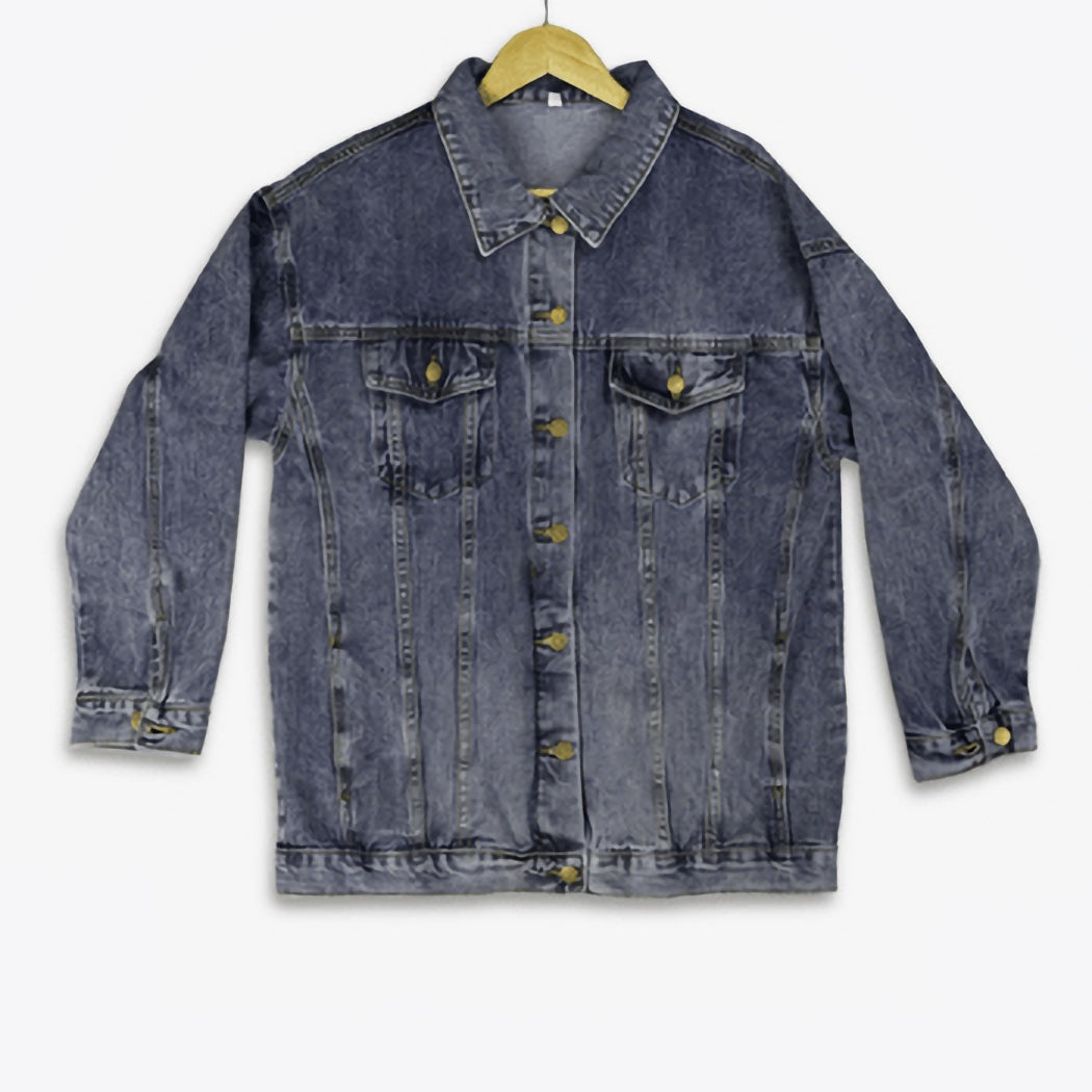 Retro Denim Flower & Power Jacket: Ottawa